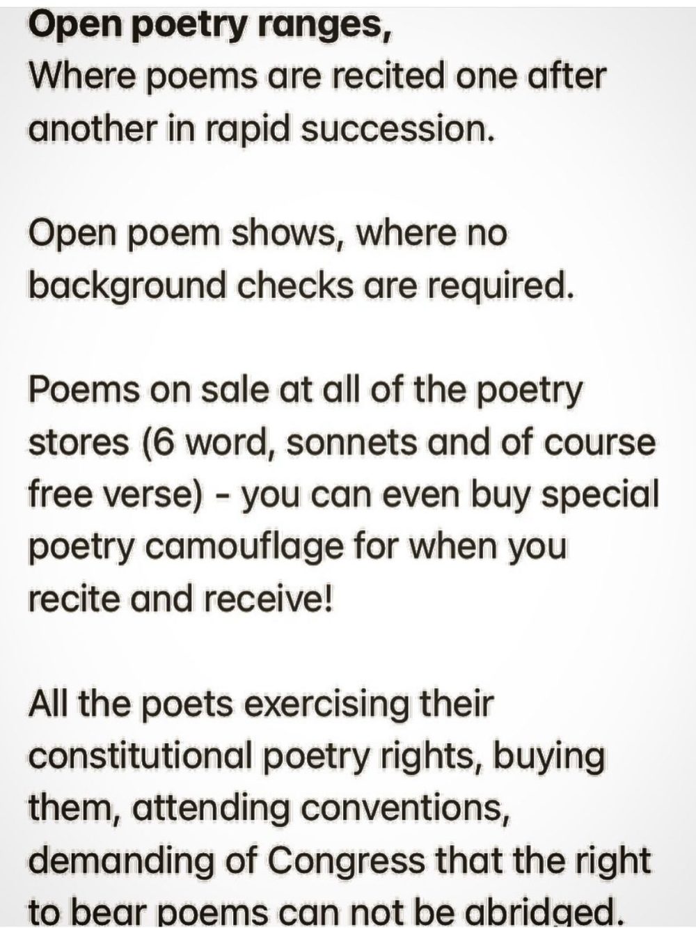 Open Poetry Ranges